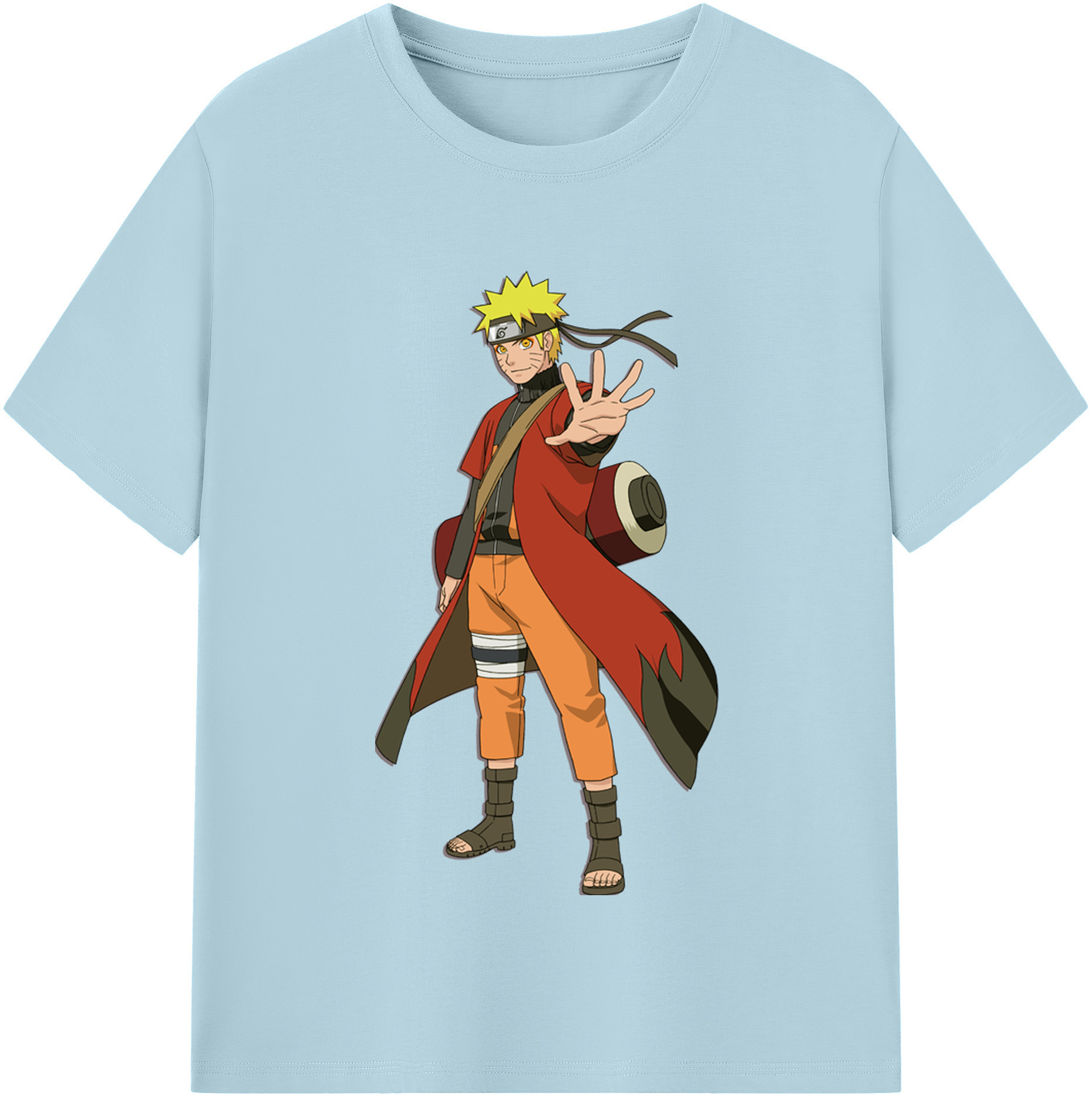 （画像用） NARUTO -ナルト- うずまき ナルト Uzumaki Naruto 綿100％半袖Tシャツ（フロントプリント）